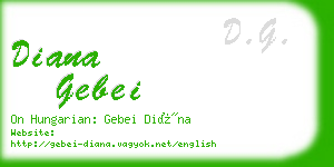 diana gebei business card